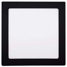 Plafonieră LED/18W/230V 3000/4000/6000K negru pătrat Solight WD173-B