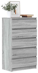 vidaXL Dulap cu sertar, gri sonoma, 60x36x103 cm, lemn prelucrat
