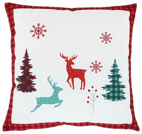 Pernă cu umplutură Motiv Crăciun Peisaj de iarnă 45 x 45 cm