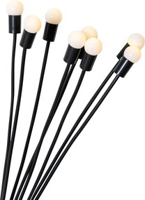 Lampă de exterior cu picior neagră, inclusiv LED cu panou solar și țăruș pentru sol - Fire Fly