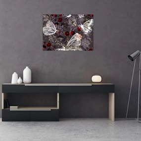 Tablou pe sticlă - Fluture (70x50 cm)