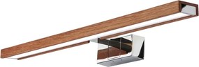 Brilagi-LED Iluminare pentru oglindă de baie WOODY MIRROR 3în1 LED/12W/230V IP44 crom/stejar cireș