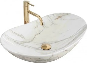 Lavoar pe blat Rea Royal Aiax stil marmura 60 cm