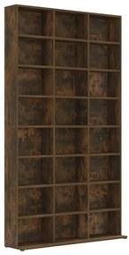 815090 vidaXL Dulap CD-uri, stejar fumuriu, 102x23x177,5 cm, lemn prelucrat