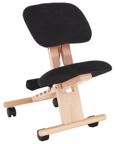 Scaun genunchi ergonomic, negru / fag, GROCO