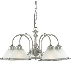 Lustra suspendata stil clasic American Diner 5L argintiu 1045-5 SRT