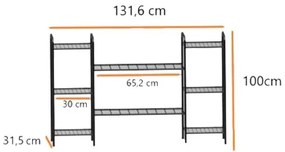 Ghiveci de flori decorativ Sosenu 2 (negru) . 1093632