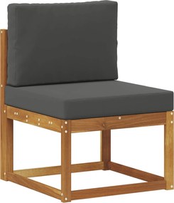 vidaXL Canapea Medie pentru Exterior Lemn Solid de Acacia natural