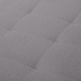 Colțar gri închis cu tapițerie din stofă bouclé (cu colț pe partea dreaptă) Ariella – Ropez