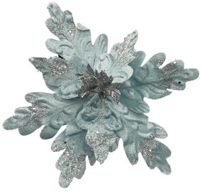 Ornament brad Craciunita Charm 25cm, Albastru deschis