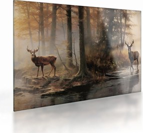 Tablou pe sticlă - Vintage pictura wildlife (70x50 cm)