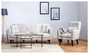Set canapea fotoliu Aryanna (crem). 1101493
