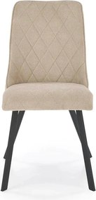 Scaun K561, bej/negru, stofa clasica/metal, 44x58x85 cm