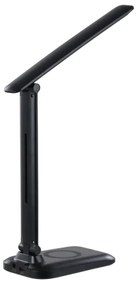 Immax 09106L - Lampă de birou LED LUMI, cu dimmer și încărcare wireless QI, LED/7W/230V, negru