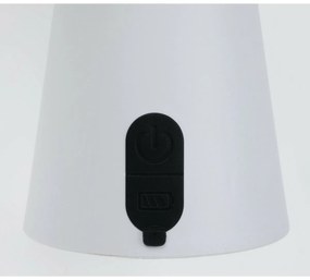 Lampă de masă portabilă cu LED Boise de exterior, alb, cu USB, 15 x 17 cm, plastic