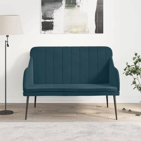 351473 vidaXL Bancă, albastru, 110x76x80 cm, catifea