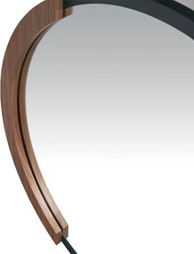 Oglinda decorativa design LUX Round black steel, 80cm