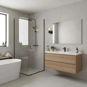 Aplica de perete pentru baie POLA, 1x G9, 5W, 230V, IP44, negru/transparent