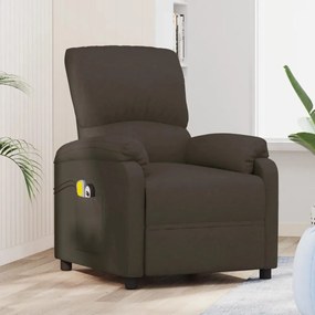 3073857 vidaXL Fotoliu de masaj electric, maro închis, material textil