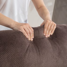 HOMCOM Fotoliu de masaj, 8 puncte de vibrație, 5 moduri, încălzire lombară, reglabil, rotativ, fotoliu tapițat, Maro | Aosom Romania