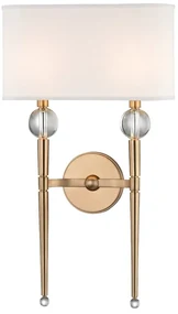 Aplica de perete design clasic ROCKLAND alama antichizata, cu 2 surse de lumina