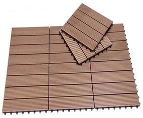 Set 9 placi terasa WPC Teracota clasica Maro 30 x 30 cm