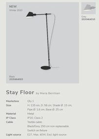 Lampa de podea multifunctionala Stay negru 2020464003 DFTP
