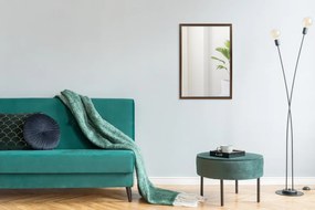 Oglinda dreptunghiulara cu rama din polistiren bronz/neagra Cliff, 68cm (L) x 48cm (L) x 1.6cm (H)