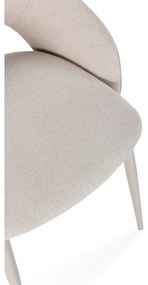 Scaune de dining bej 2 buc. tapițate Lia – Marckeric