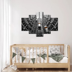 Tablou cu lift în clădire (150x105 cm)