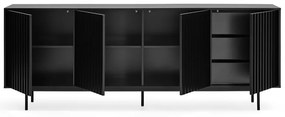 Comodă neagră joasă 211x80 cm Sierra – Teulat