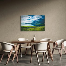 Tablou cu lac și munți (90x60 cm)