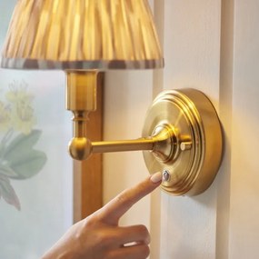 Lampă LED reîncărcabilă dimabilă de perete Endon 114831 BURLEY LED/1,5W/5V alamă/bej