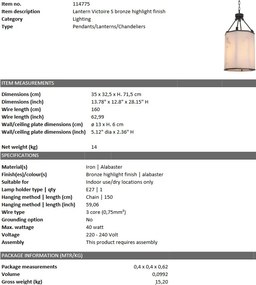 Lustra design elegant LUX Victoire S 114775 HZ