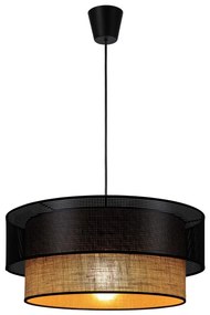 Pendul pe cablu BORHO, 1xE27/60W/230V, negru/jută