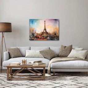 Tablou - Pictură a Turnului Eiffel (70x50 cm)