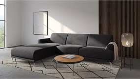 Colțar cu șezlong pe partea stângă MESONICA Puzo, gri antracit