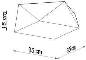 Plafonieră HEXA 2xE27/60W/230V argintie