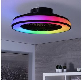 Plafonieră LED RGBW dimabilă cu ventilator Kanlux 38034 PLAVE 48W/230V 3000/4000/6500K + telecomandă