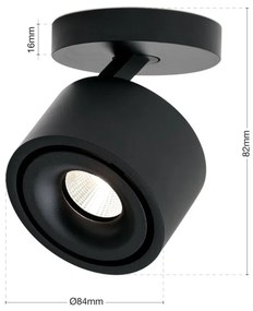 Spot LED directionabil aplicat tavan SPECTER negru