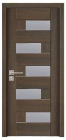 Usa Interior din MDF Novo Doors ND05 LUX PREMIUM, Cadru din Lemn Masiv, KIT COMPLET, Toc Reglabil de 10 CM INCLUS, Plinta pe Ambele Parti (Culoare: