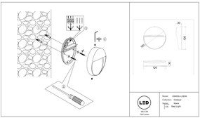 Spot LED iluminat scari sau perete exterior IP54 Mane alb