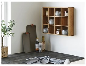 Raft în culoare naturală etajat cu aspect de lemn de stejar 11 cm Soria – House Nordic