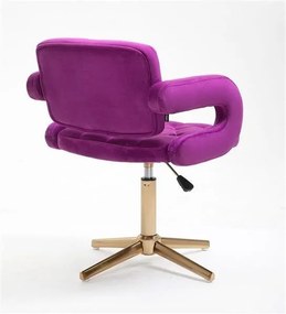 HR8403CROSS Scaun Catifea Fucsia Bază Aurie