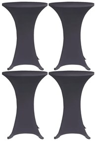 Husa elastica pentru masa, 4 buc., antracit, 80 cm 4, Antracit, 80 cm