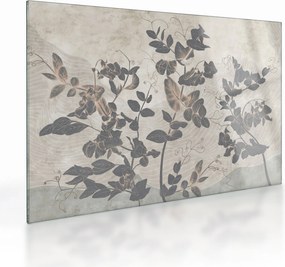Tablou pe sticlă - Frunze texturate (70x50 cm)