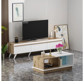 Mobilier living Vegas (Alb + Stejar zafir). 1088750