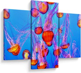 Tablou cu meduse în mare (90x60 cm)