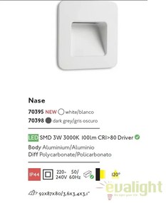 SPOT LED INCASTRABIL DE EXTERIOR NASE-1 alb 70395