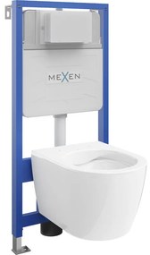 Mexen set WC încastrat cadru Felix Slim cu vas de toaletă  Carmen, Albă - 6103388XX00